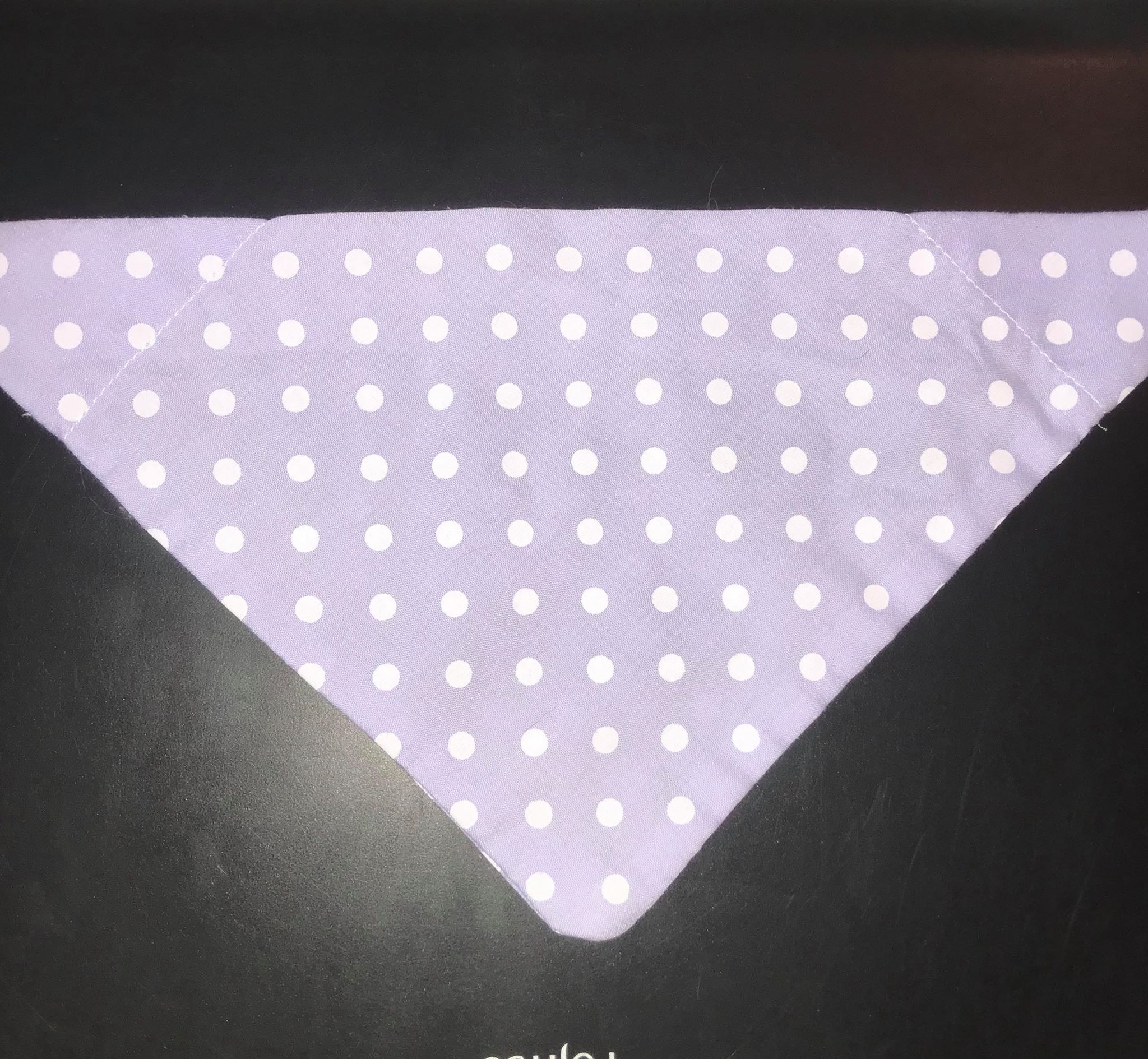 Purple polka dot bandana